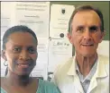  ?? Picture: SUPPLIED ?? LEADERS: Co-director Dr Mandisa Singata-Madliki with Professor Justus Hofmeyr