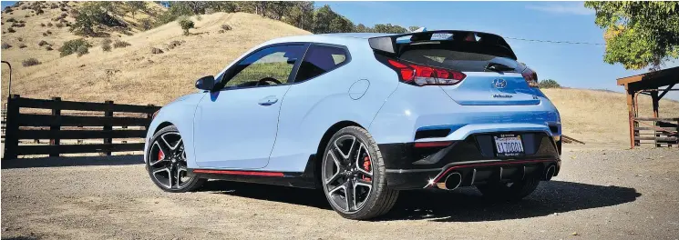  ?? — PHOTOS: DEREK MCNAUGHTON / DRIVING ?? The Hyundai Veloster N is designed by Albert Biermann, who was lured away from BMW a little more than three years ago.