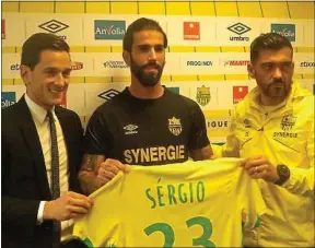  ??  ?? Sérgio Oliveira fait partie des trois joueurs recrutés par le FCN cet hiver.
