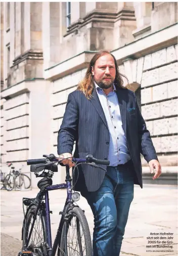  ?? FOTO: BILDGEHEGE/IMAGO ?? Anton Hofreiter sitzt seit dem Jahr 2005 für die Grünen im Bundestag.