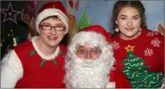  ??  ?? Sarah and Veronica O’Mahoney, Wellington­bridge with Santa.