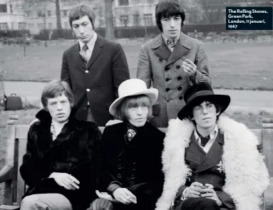  ??  ?? The Rolling Stones, Green Park, London, 11 januari, 1967