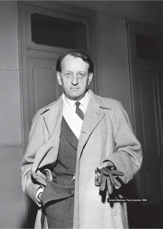  ??  ?? André Malraux, Turin, janvier 1959.