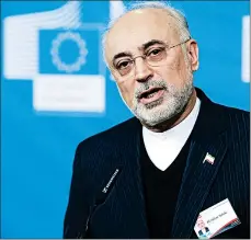  ?? FRANCOIS WALSCHAERT­S/GETTY-AFP ?? Ali Akbar Salehi, head of Irans atomic energy agency, said the nation is studying higher uranium enrichment levels.