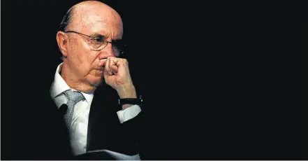  ?? FERNANDO BIZERRA JR./EFE ?? Economia. O ministro da Fazenda, Henrique Meirelles, no Fórum Econômico Mundial para a América Latina, em São Paulo