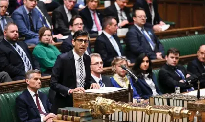  ?? Photograph: UK Parliament/Andy Bailey/PA ?? Rishi Sunak’s slickness gives his party comfort, ‘but nothing deeper than that’.