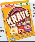  ??  ?? Tempting: Kellogg’s Krave shows flavours in the style of a slot machine
