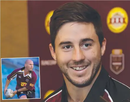  ?? Main Picture: AAP IMAGES ?? Origin debutant Ben Hunt is set to live out the dream of emulating idol Allan Langer (inset).