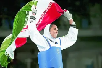  ?? EFE ?? La atleta iraní campeona en la disciplina de taekwondo en los JJOO de Brasil en 2016