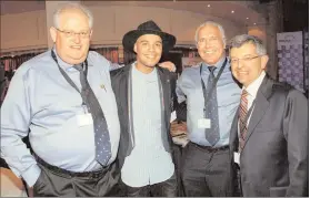  ??  ?? MAIN SPONSORS: Angelo Agrizzi, chief operations officer of the Bosasa Group, musician Jimmy Nevis, Gavin Watson, chief executive of Bosasa, and Martin Sweet of Primestars.