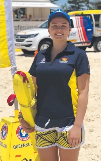  ??  ?? Mermaid Beach Surf Life Saving Club Summer Surf Ambassador Sophie Gerry.