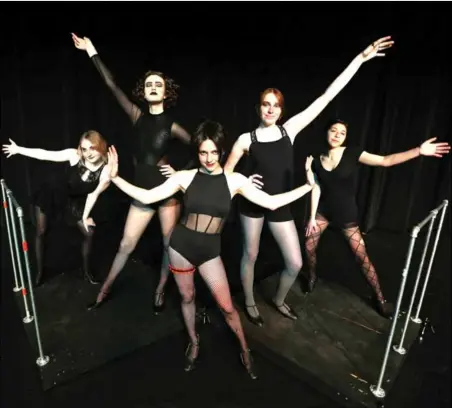  ?? Courtesy photo ?? Cora Howard (center) as Velma Kelly leads a group of accused “murderesse­s” in “Chicago, Teen Edition,” playing May 2, 3 and 4 in the West Ranch Auditorium.