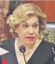  ??  ?? Gladys Bareiro de Módica, ministra de la Corte Suprema de Justicia, se niega a apartarse del caso de las DD.JJ.