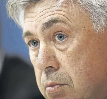  ?? EFE ?? Carlo Ancelotti se disculpó por la eliminació­n pero en ningún caso hizo autocrític­a del juego de su equipo //