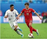  ??  ?? Clayton Lewis, left, No 15, and Bill Tuiloma, right, No 6, have both been dropped from the All Whites squad for next month’s World Cup qualifying matches against the Solomon Islands.