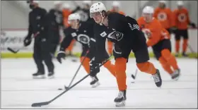  ?? THE ASSOCIATED PRESS FILE ?? Flyers center Nolan Patrick, who missed all of last season due to migraines, was back in an intra-squad scrimmage Sunday night at Wells Fargo Center, and scored a goal.