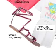  ??  ?? Bag, £30, Beach Bunnies Sandals, £24, Topshop