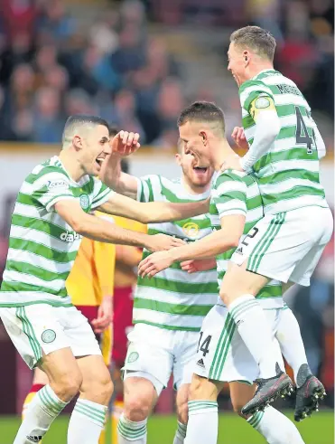  ?? ?? Celtic’s David Turnbull doesn’t celebrate his goal against his old club