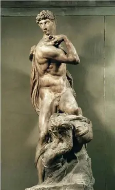  ??  ?? Michelange­lo, Genio della Vittoria, 1532 1534, Firenze, Palazzo Vecchio