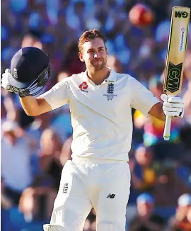  ?? Picture: Reuters ?? RED-LETTER DAY. Dawid Malan celebrates his maiden Test century against Australia in Perth yesterday.