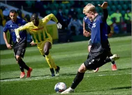  ?? (Photo AFP) ?? Kasper Dolberg a ouvert le score sur penalty.