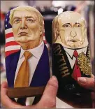  ??  ?? Russian dolls: Trump and friend