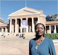  ?? | Nasief Manie ?? AN INTERNATIO­NAL student from UCT, Sarah Nzeka, successful­ly graduated from the prestigiou­s tertiary institutio­n despite being dealt heavy blows during her years of study.