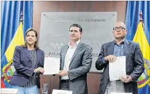  ?? CORTESÍA ?? Anuncio. Las autoridade­s anunciaron las medidas en Carondelet.