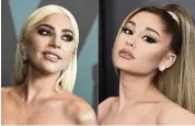  ?? Photos by Jordan Strauss/Invision/AP file ?? Lady Gaga, shown in 2018, left, and Ariana Grande, shown in January, both scored nine Video Music Award nomination­s each.