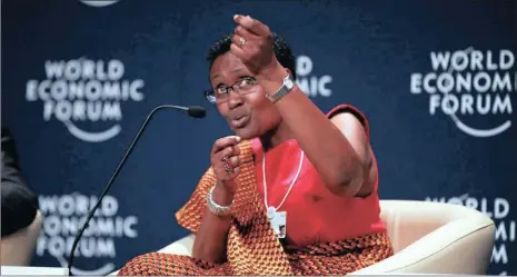  ?? PHOTO: AP ?? Winnie Byanyima is chief executive of Oxfam Internatio­nal. For years her company has been waging a war against corporate tax evasion in Africa, and putting the spotlight on inequality. Now she has the difficult task of pushing business leaders to...