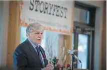  ?? PETER MCCABE, GAZETTE FILES ?? Roméo Dallaire, bestsellin­g author, humanitari­an, and retired lieutenant­general and Canadian senator, appeared at the Hudson Community Centre in connection with StoryFest in 2014.