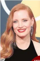  ??  ?? Jessica Chastain Destaca su tono cobrizo y sus ondas