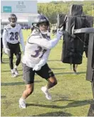  ?? JULIO CORTEZ/AP ?? Ravens cornerback Iman Marshall, a firstround pick from USC, will be in the mix at the position this season.