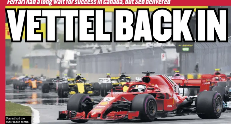  ??  ?? Ferrari had the race under control