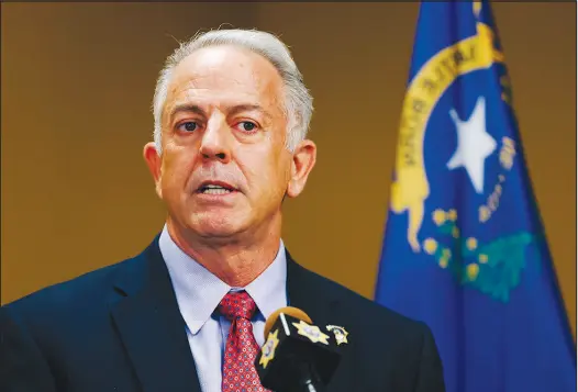  ?? WADE VANDERVORT ?? Joe Lombardo will be sworn in Tuesday as Nevada’s 31st governor. But to enact his agenda into law with a Democratic-majority Legislatur­e, Lombardo, a Republican, will need the support of at least some lawmakers from the opposing party.