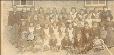  ??  ?? Pupils at Ross National School, picture is estimated to be from the 1896-1897 school year.