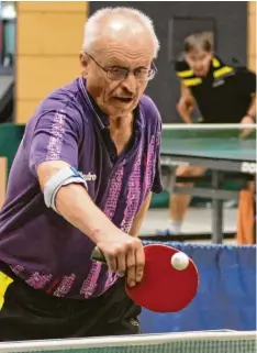  ?? Foto: Andreas Lenuweit ?? Xaver Eschenlohr und die TTF Bad Wörishofen I unterlagen am vergangene­n Spieltag dem TV Waal II mit 4:6.