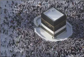  ?? (AP/Amr Nabil) ?? A general view of the Kaaba at the Grand Mosque is seen during the hajj pilgrimage Wednesday in the Muslim holy city of Mecca, Saudi Arabia.