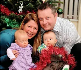  ?? PETER BOLTER ?? The family celebratin­g their first Christmas together in 2011