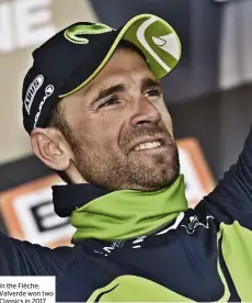  ??  ?? In the Flèche: Valverde won two Classics in 2017
