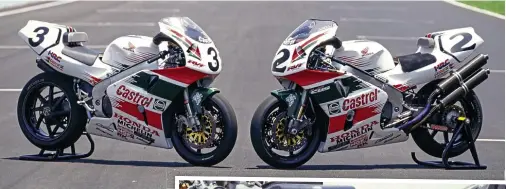  ??  ?? All that’s missing is the number one on the front of one of these fairings. Honda would sort that out.