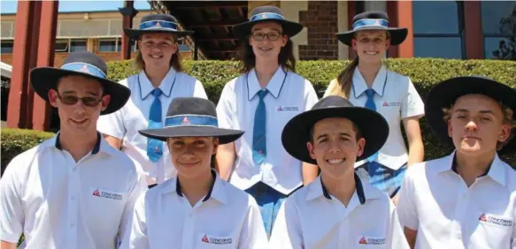  ?? Photo: Concordia Lutheran College ?? STATE BOUND: Concordia Lutheran College will have seven representa­tives for the Darling Downs at the state championsh­ips. (Back, from left) Lauryn Maher, Kacey Litchfield and Kiara Anderson. (Front, from left) Keegan Litchfield, Michael Weier, Blake Erbacher and Mason Lindenmaye­r.