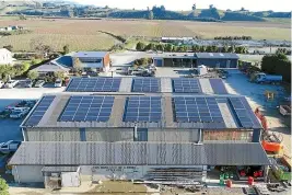  ??  ?? Nelson company Taylors Contractin­g has installed 140 solar panels on the roofs of its workshops to conserve energy and reduce its power bill.