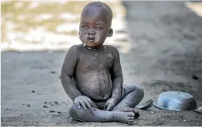  ??  ?? Sixty per cent of South Sudan’s people are facing severe hunger.