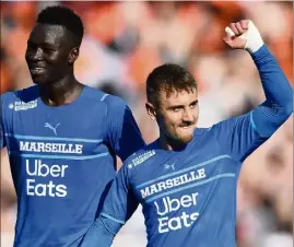  ?? (Photos AFP) ?? Les Olympiens ont récupéré la deuxième place de la Ligue 1 mais ils ont aussi perdu plusieurs joueurs sur blessure contre Lorient.