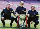  ?? FOTO: FCB ?? Tito, Liga de 100 con Altimira y Roura