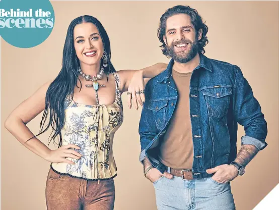  ?? ?? ● Singer-songwriter Thomas Rhett with Katy Perry, who lends guest vocals to Where We Started