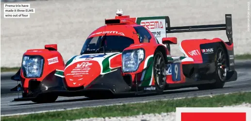  ?? ?? Prema trio have made it three ELMS wins out of four