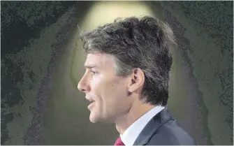  ?? ADRIAN WYLD, THE CANADIAN PRESS ?? Vancouver Mayor Gregor Robertson: “Ten years is a long time in politics. An important part of leadership is recognizin­g when to step aside to make space for new leaders.”