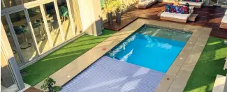  ?? ?? The pool covers are discreet and easy and convenient to use.